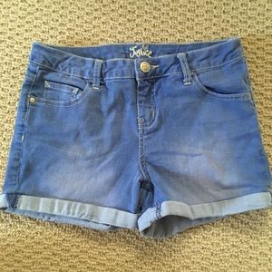 Blue jegging shorts